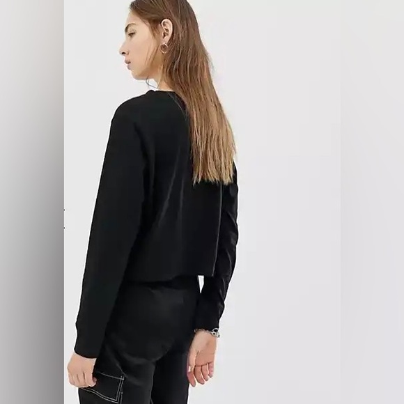 Cheap Monday cropped long sleeve t-shirt with reflective logo size S - Picture 2 of 6